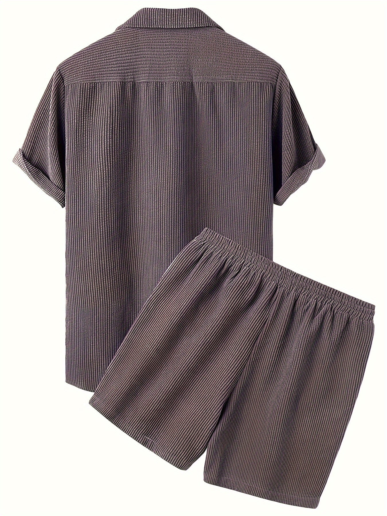 Dennis | Sommer-Set mit Cord-Optik – Hemd & Shorts