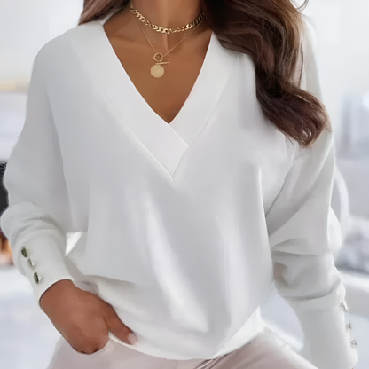 Thea | Pullover mit V-Ausschnitt & Kaschmir-Gefühl
