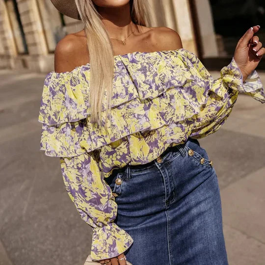 Alina | Elegante Top mit Print