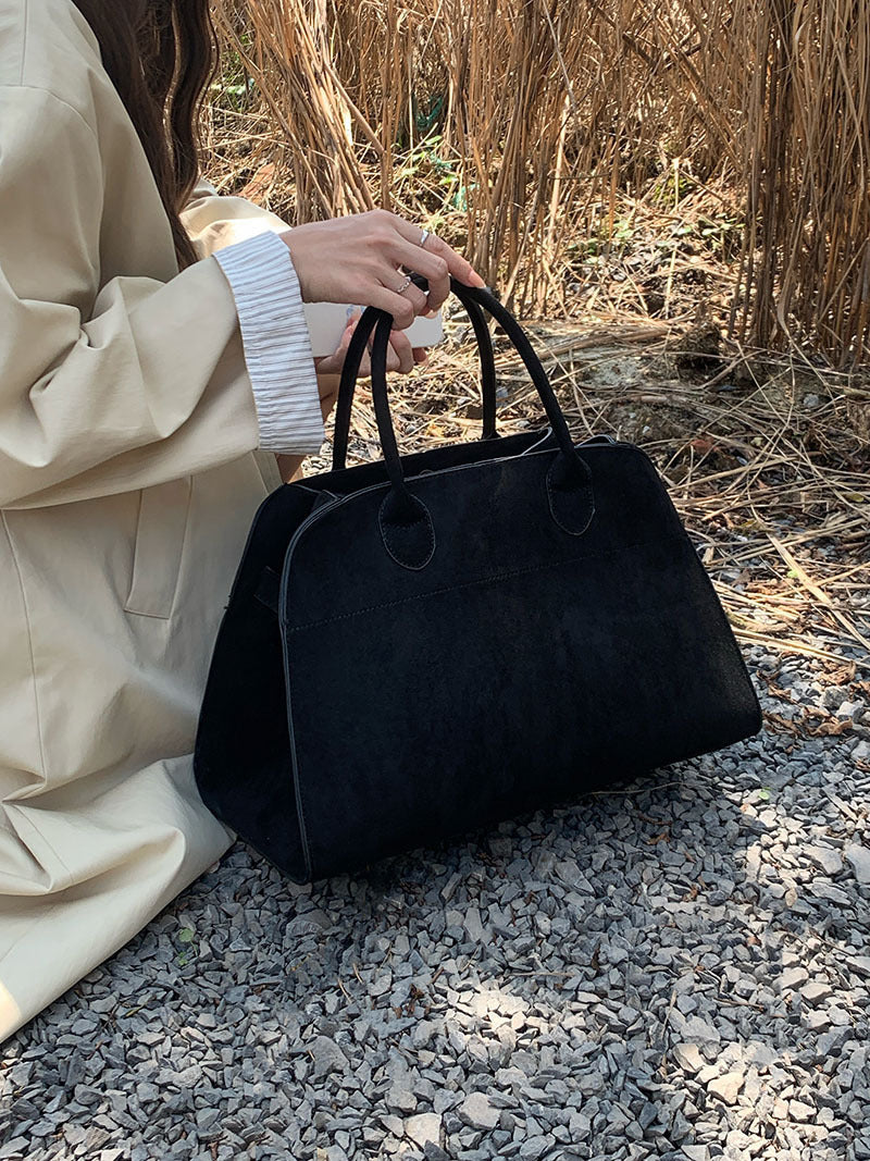 Faux Velourleder Tote Tasche