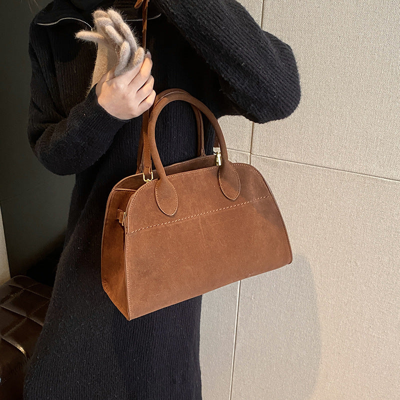 Faux Velourleder Tote Tasche