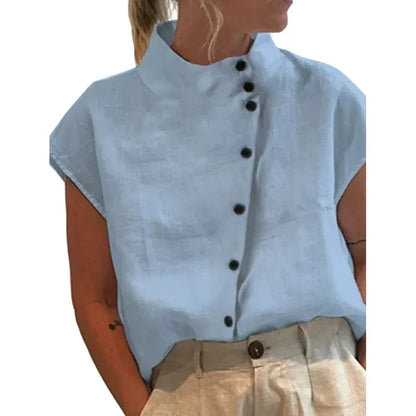 Ingrid | Elegante Bluse mit Stehkragen