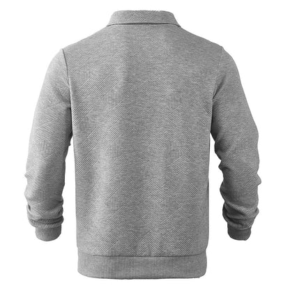 Arne | Vintage Muster Pullover mit Reißverschluss