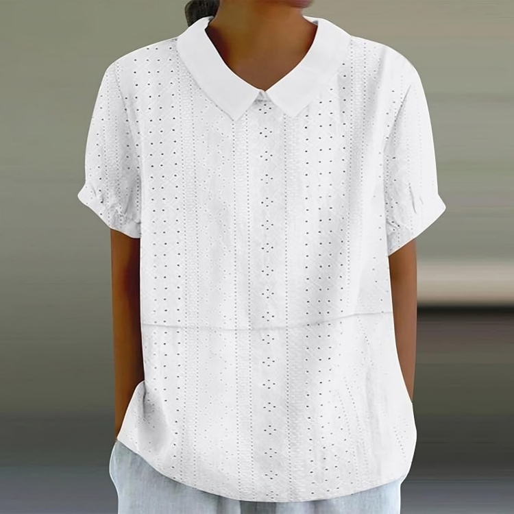 Silke | Lässige Bluse aus Baumwolle und Leinen