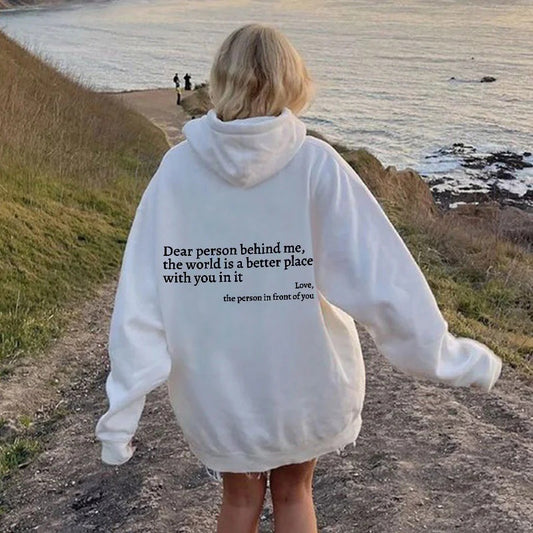 Melissa | Oversized Hoodie mit inspirierender Botschaft
