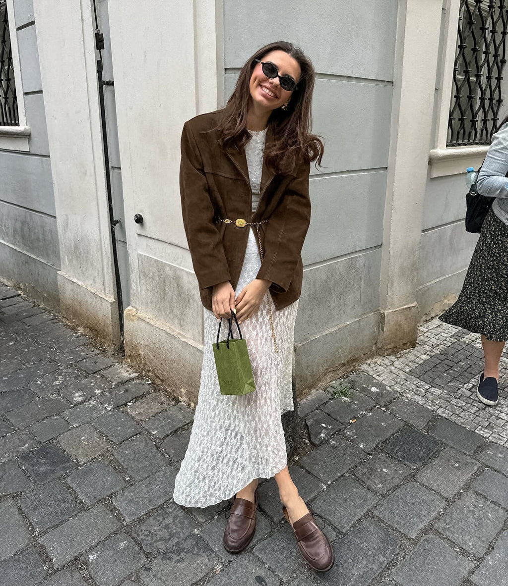 Britta | Eleganter Wildlederblazer für jeden Anlass