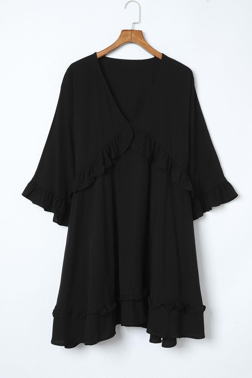 Margot | Elegantes Schwarzes Babydoll Minikleid