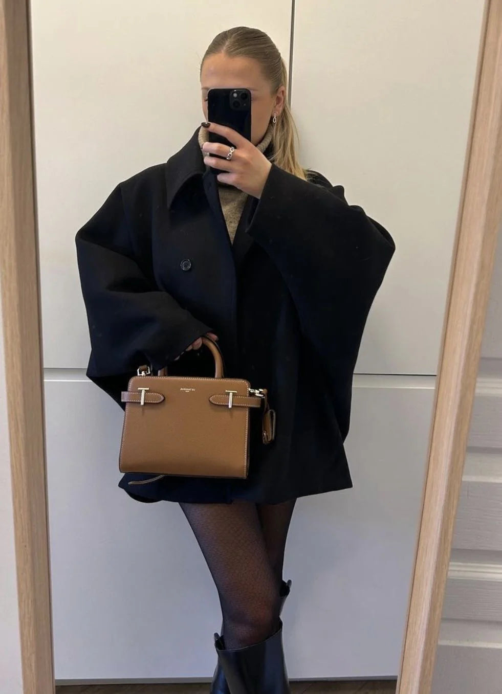 Lovie | Oversized Mantel mit Wollgefühl & City-Chic