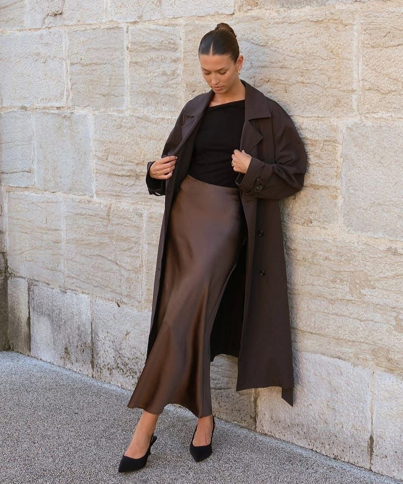 Julia | Satin-Maxirock für Damen