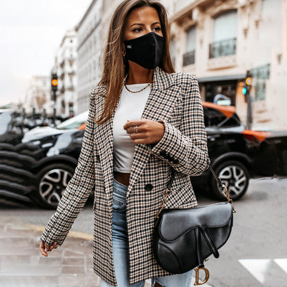 Zendaya | Klassischer eleganter Blazer im Karomuster