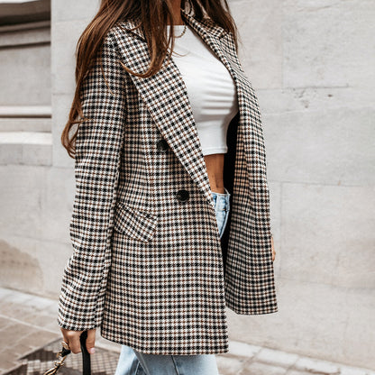 Zendaya | Klassischer eleganter Blazer im Karomuster