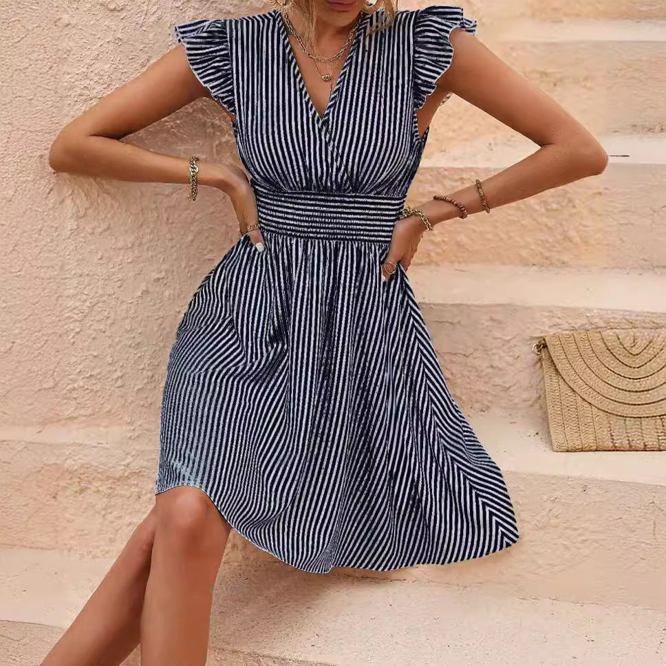 Laura | Trendiges gestreiftes Damenkleid