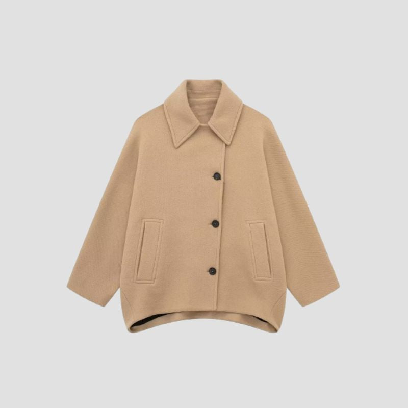 Lovie | Oversized Mantel mit Wollgefühl & City-Chic