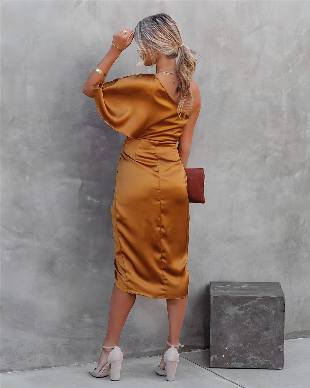 Heidi | Elegantes Seiden-Cocktail-Sommerkleid