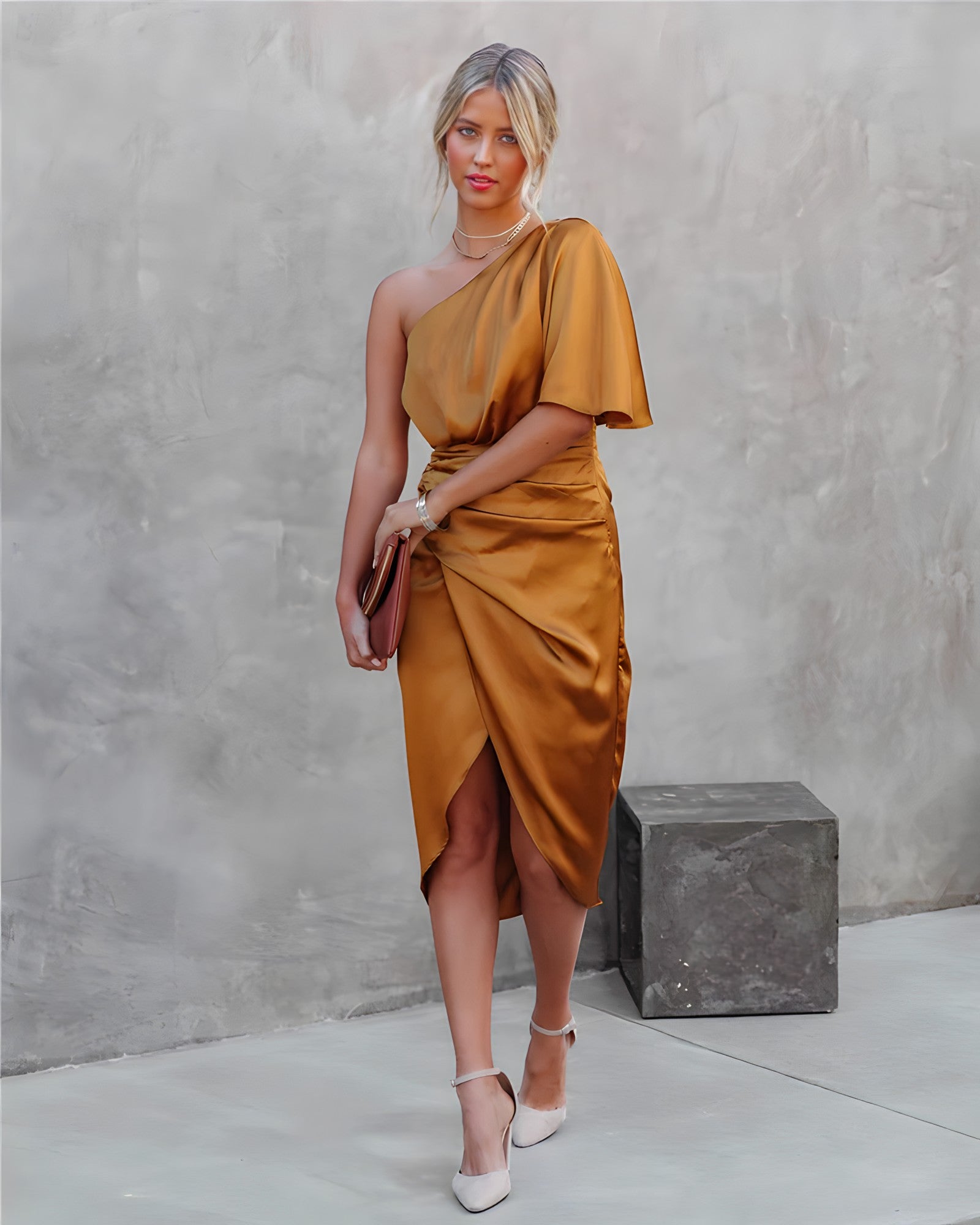 Heidi | Elegantes Seiden-Cocktail-Sommerkleid