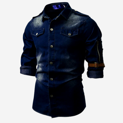 Axel | Herren Langarm-Denim Overshirt