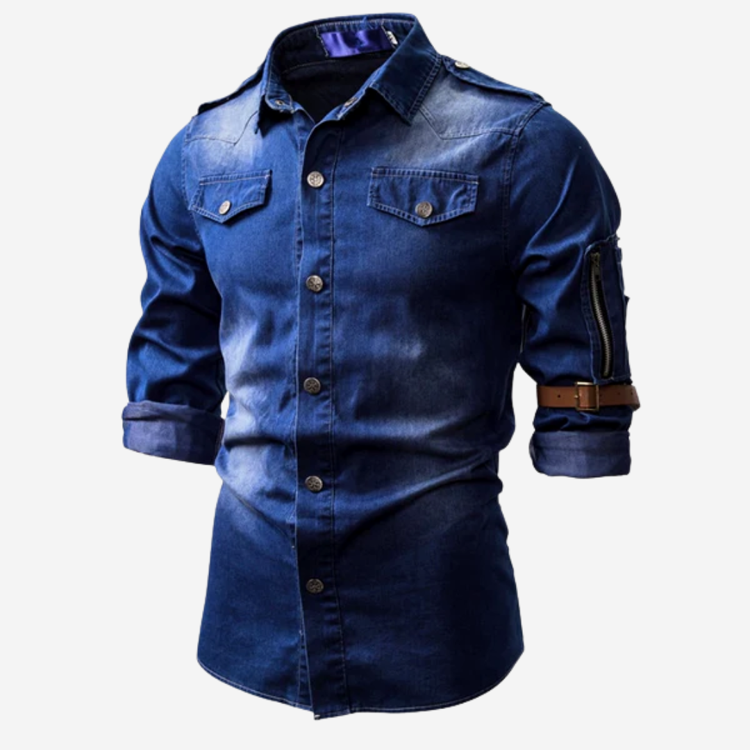 Axel | Herren Langarm-Denim Overshirt