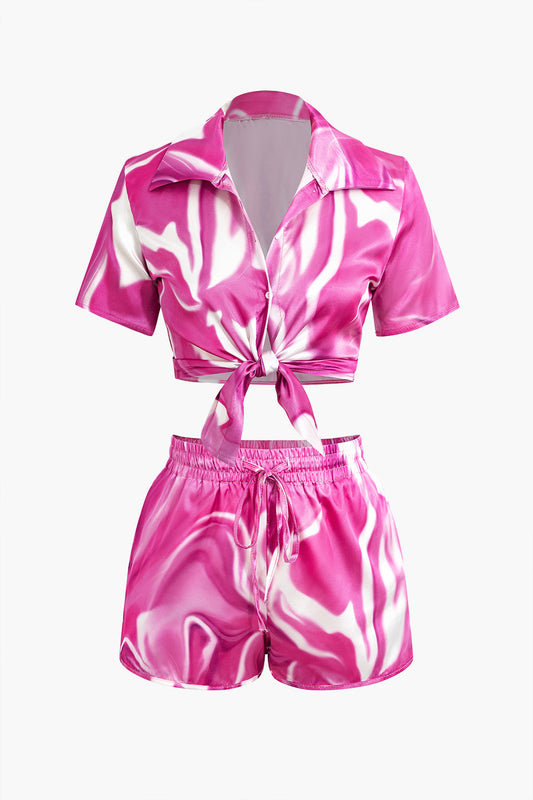 Alina | Zweiteiler mit abstraktem Print für sommerliche Statements