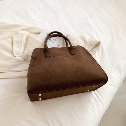 Faux Velourleder Tote Tasche