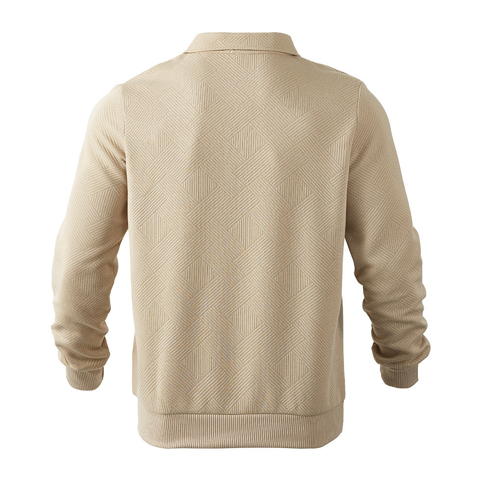 Arne | Vintage Muster Pullover mit Reißverschluss