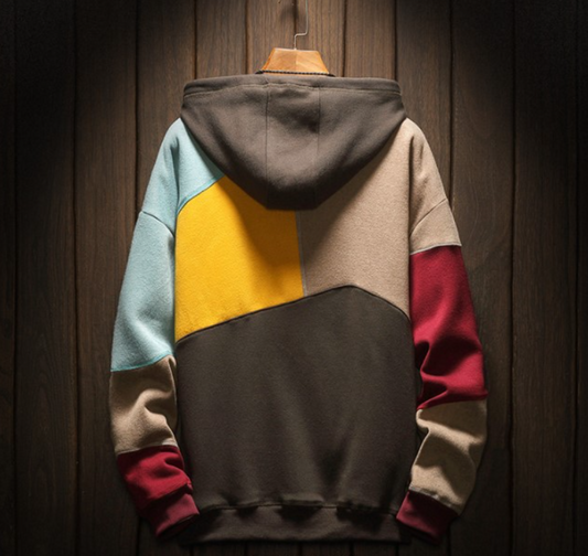 Eric | Stilvoller Patchwork-Hoodie für jeden Tag