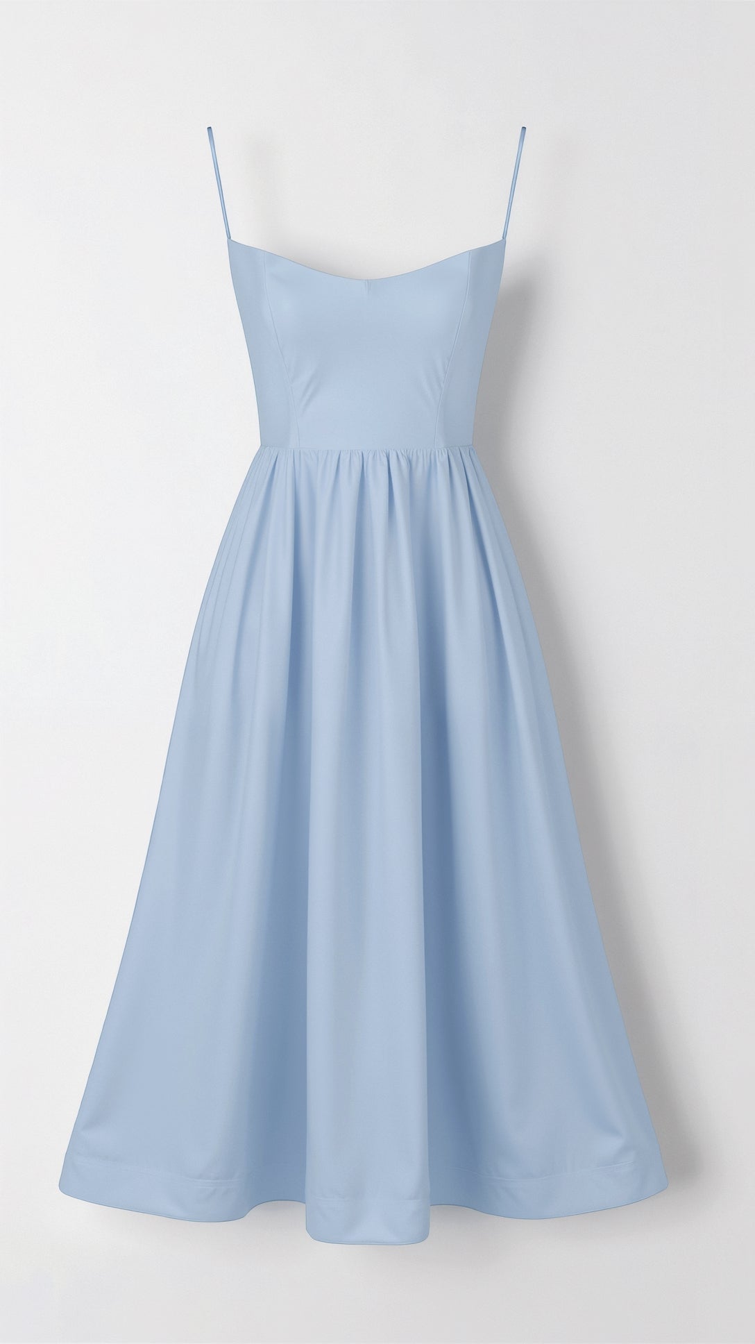 Eileen | Elegantes Midikleid mit zarten Trägern und femininer Leichtigkeit